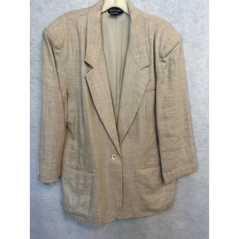 Nordstrom Sportswear Vintage 100% Linen Oversize Blazer Women's Size 16